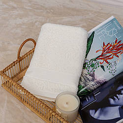 Рушник лицьовий махровий Туреччина (кремовий) 90х50 см