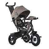 Велосипед триколісний дитячий з батьківською ручкою TURBO TRIKE MT 1006-5 Коричневий, фото 8