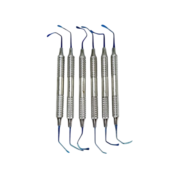 Набір Кюрет для Синус-ліфтингу, 6 штук (титан) / Set оf Sinus lift Curettes, 6 Pcs (titanium), фото 1