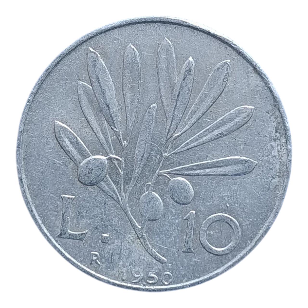 Італія 10 лір, 1950