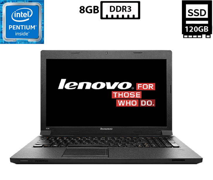 Ноутбук Lenovo B590/15.6" TN 1366x768/Pentium B950 2.10GHz/8GB DDR3/SSD 120GB/Intel HD Graphics Камера Б/В