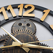 Настінний годинник Ti-Time (40 см) лофт Loft1-Пл-Br-400 коричневий, фото 3