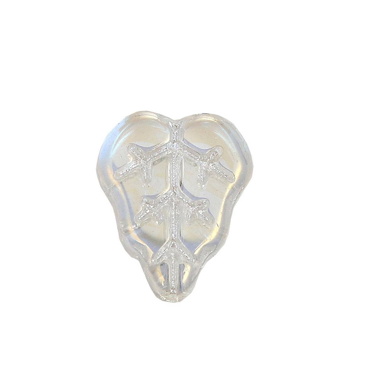 

Бусина Листок, Стекло, Фиолетовый перелив, 13 mm x 10 mm, Отверстие: примерно 0.8 мм