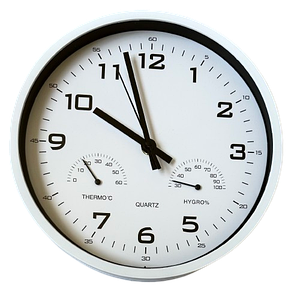 Годинник настінний Timelike™ (25 см) з термометром та гігрометром M-02-W білий