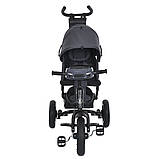 Велосипед триколісний дитячий з батьківською ручкою TURBO TRIKE MT 1006-2 Графітовий, фото 2