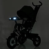 Велосипед триколісний дитячий з батьківською ручкою TURBO TRIKE MT 1006-2 Графітовий, фото 4