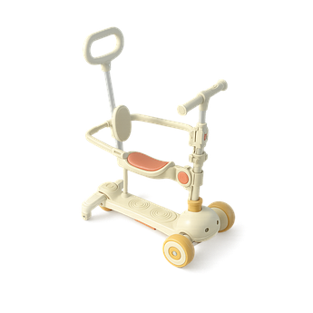 Дитячий самокат Maraton Cruzzer 1009 3в1, з батьківською ручкою, сидінням, захисним бортиком і підніжками