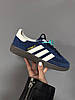 Жіночі кросівки Adidas Handball Spezial Night Indigo Blue Cream Адідас Спешіал сині Індиго замша, фото 7
