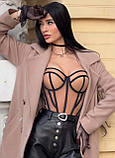 Сексуальний корсетний топ із чашкою – тілесний S (КОРС-ЧОР-КІС-БЕЖ), фото 2