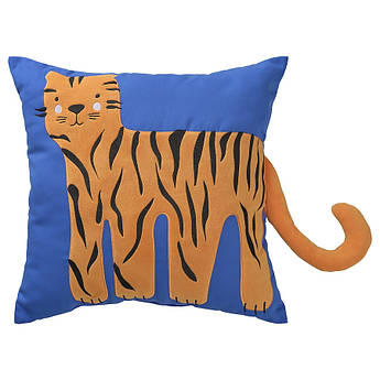 Подушка дитяча IKEA NATTHÄGER 50x50 см Малюнок тигра 005.953.26