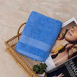 Рушник лицьовий махровий Туреччина (синій) 90х50 см