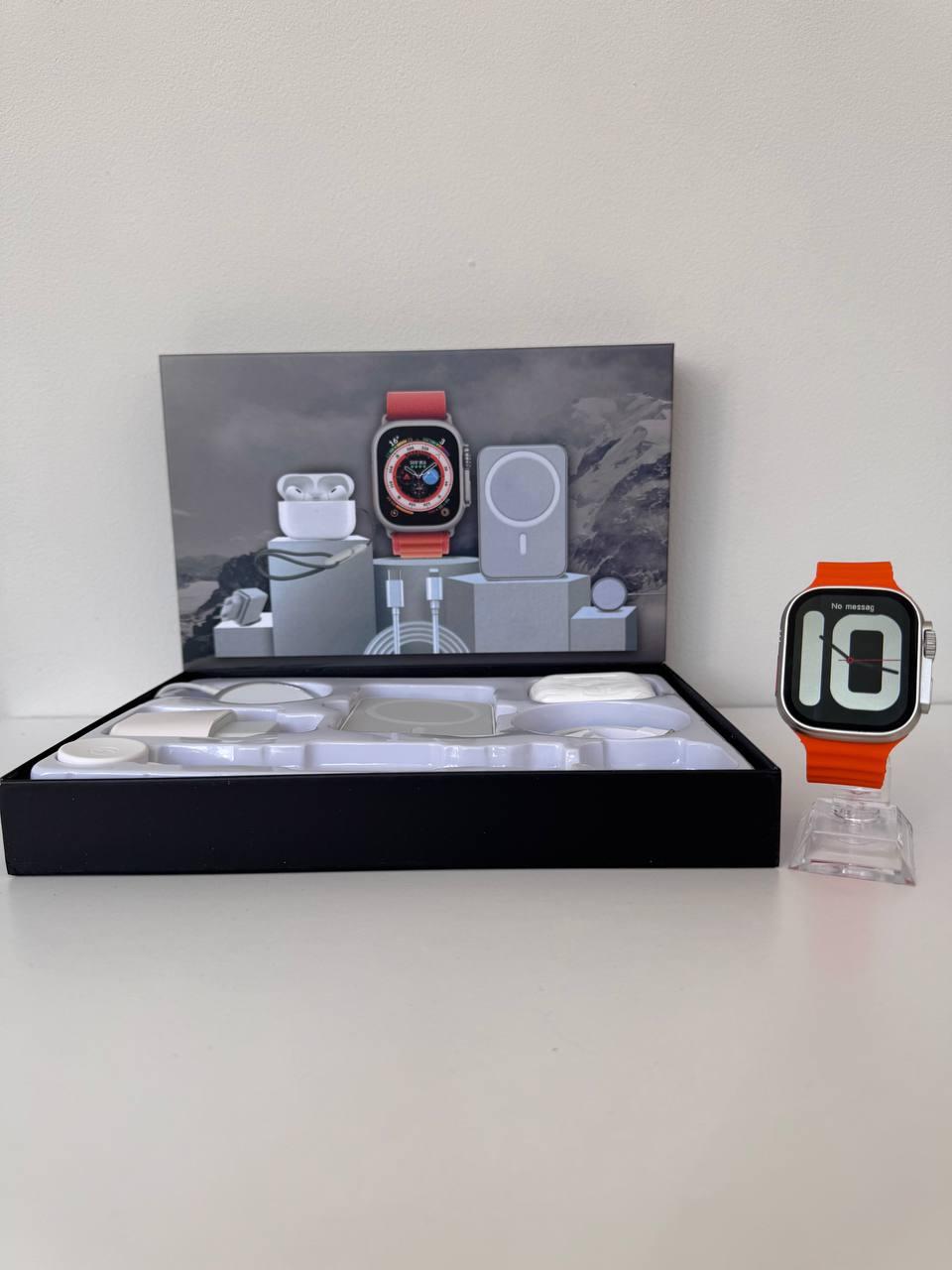 Подарунковий набір 7 в 1 iPhone Accessories Gift Box X8 Smart Watch ULTRA