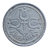 Нідерланди 10 центів, 1941 Три тюльпани (цинк), фото 2