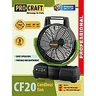 Акумуляторний вентилятор Procraft CF20 (без акб та зп), фото 2