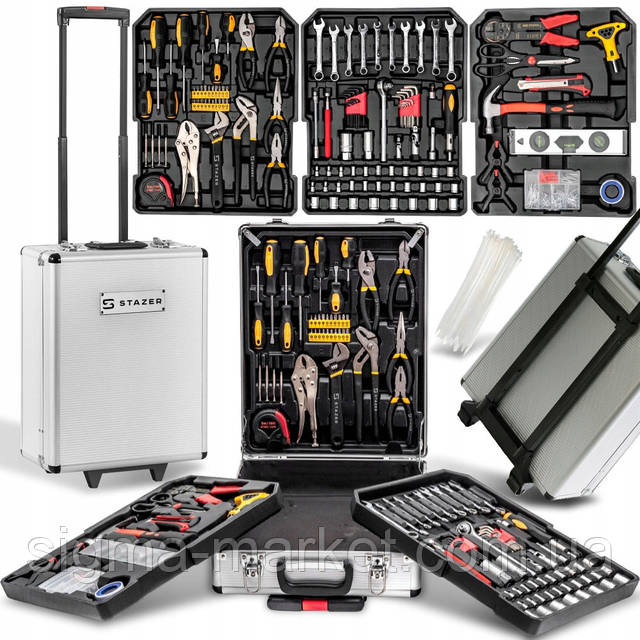 Валіза - набір інструментів STAZER 750 елементів / Кейс