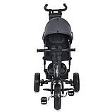 Велосипед триколісний дитячий з батьківською ручкою TURBO TRIKE MT 1005-2 Графітовий, фото 5