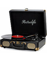 Вініловий програвач - валіза в ретро стилі Retrolife з Bluethooth +AUX 9000241