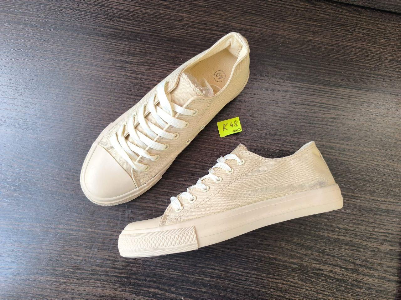 СКИДКА 40 р Кеди Navigator Конверси ALL BEIGE бежеві світлі унісекс демі кросівки текстиль