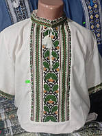 Вишиванка з коротким рукавом для чоловіка "Жолуді" ручна вишивка