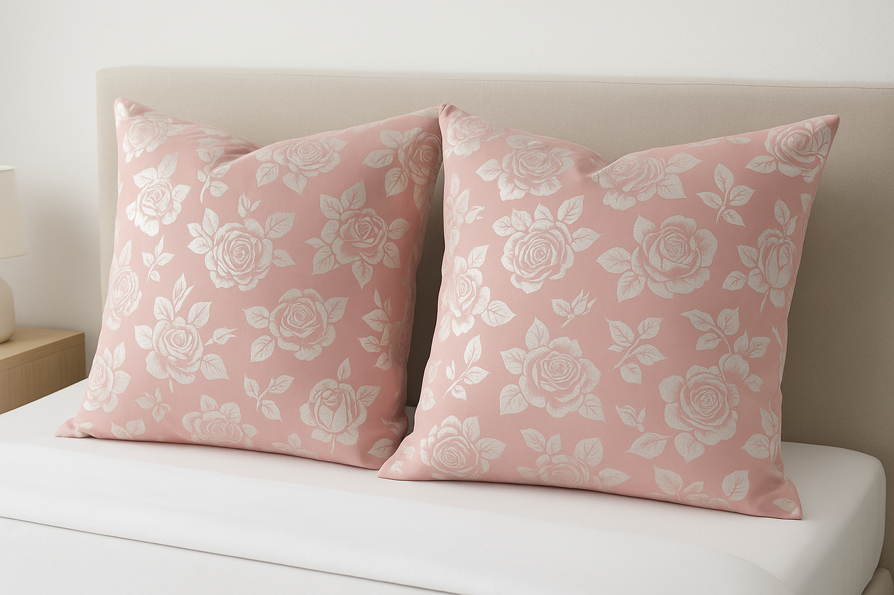 Наперник на подушку 70х70 | Нижня наволочка для пера та пуху з тика однотонний, рожевий, фото 1