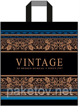 Пакет із ручками петля "Вінтаж" (38х41+3) 80 мкм 25 шт./паковання