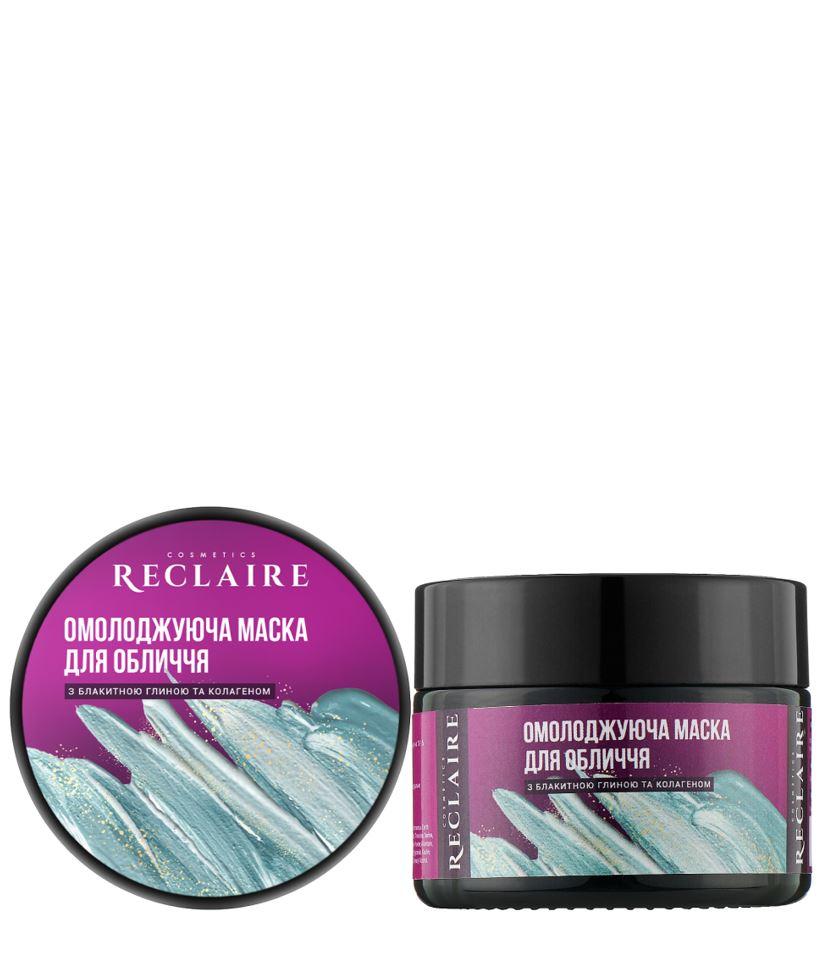 Омолоджуюча маска для обличчя з блакитною глиною та колагеном Reclaire