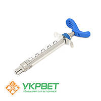Багаторазовий ветеринарний пластиковий шприц з бігунком