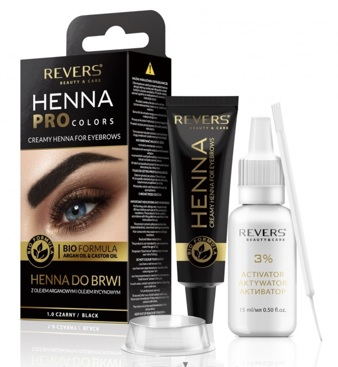 Кремова хна для брів Revers Henna Pro Colors Black