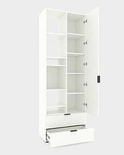 Шафа Home A001L 800х420х2300 ЛДСП Білий Сніг