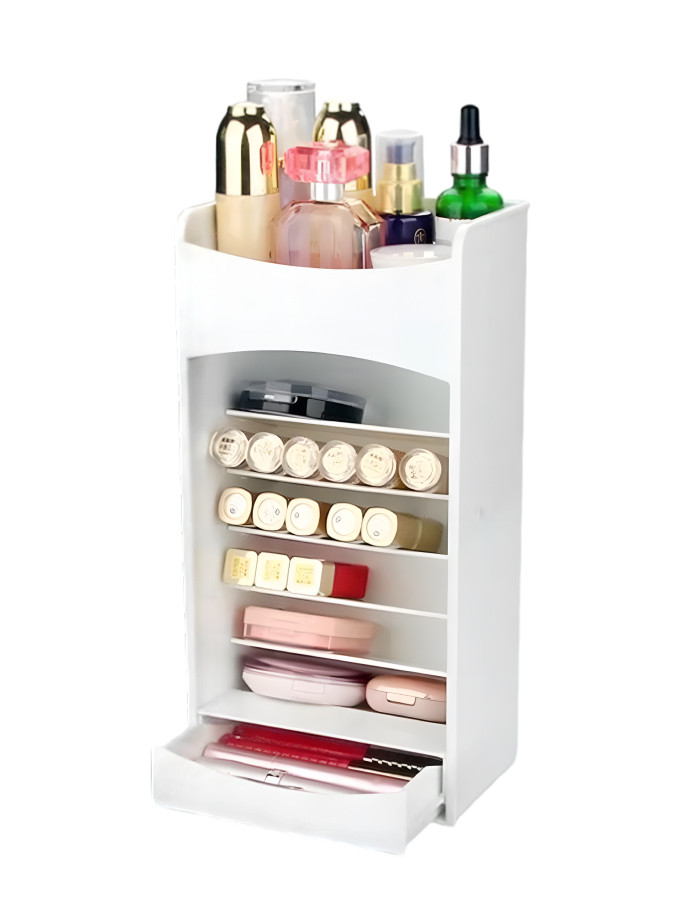 Вертикальний органайзер для косметики Cosmake & Nail Polish Organizer White