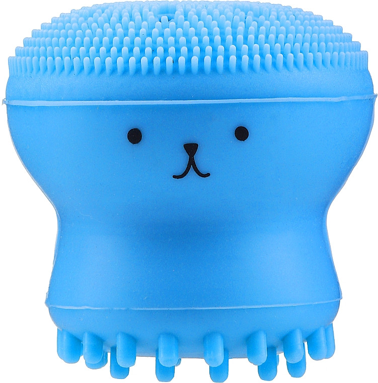 Силіконова щіточка для вмивання обличчя Jellyfish Blue