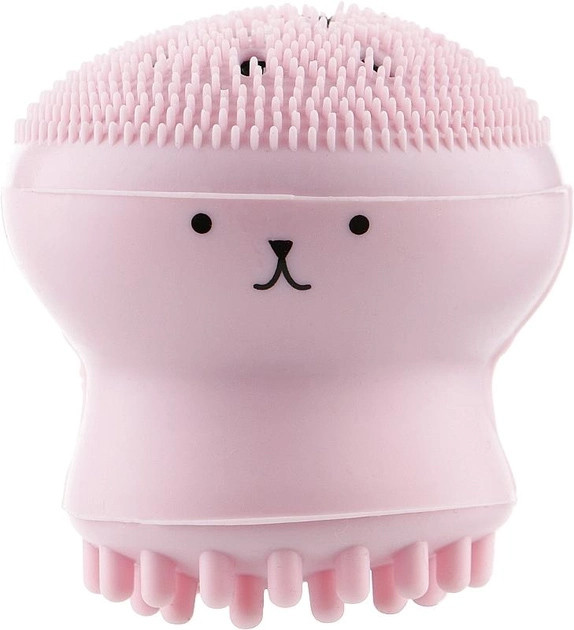 Силіконова щіточка для вмивання обличчя Jellyfish Light pink