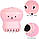 Силіконова щіточка для вмивання обличчя Jellyfish Light pink, фото 4