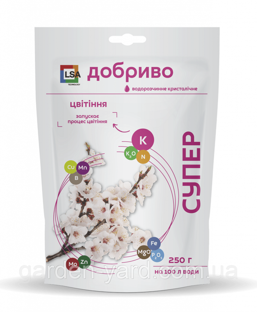 Супер добриво Цвітіння Сімейний Сад 250г.