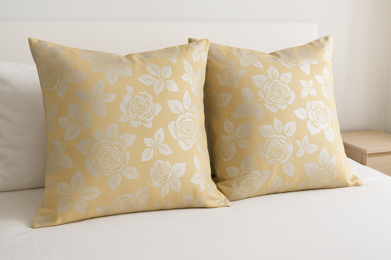 Наперник на подушку 70х70 | Нижня наволочка для пера та пуху з тика однотонний, жовтий, фото 1