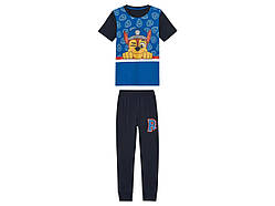 Піжама дитяча для хлопчика Paw Patrol / Щенячий патруль Гонщик футболка і штани синя 110-128