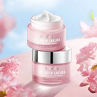 Крем для обличчя Sadoer Collagen Sakura Firming Elasticity Cream з екстрактом сакури