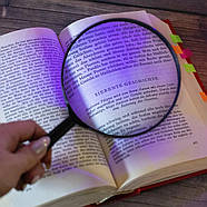 Лупа переглядова діаметром лінзи 75 мм з ручкою FD без футляра в упаковці 10 шт, фото 2