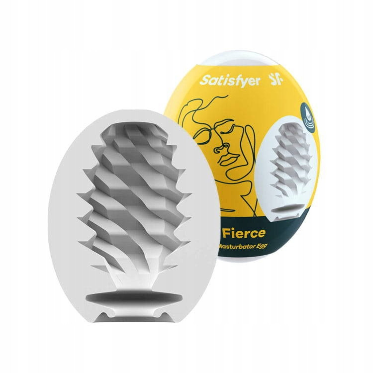 Самозмащувальний мастурбатор-яйце Satisfyer Masturbator Egg Fierce, одноразовий, не потребує змазки