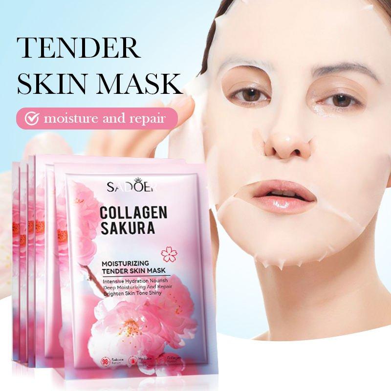 Маска для обличчя Сакура з Колагеном Sadoer Cherry Blossom Mask Sheet Moisturizing