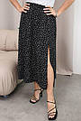 Спідниця ЛІТНЯ БАТАЛСОФТ р.48-58 ЧОРНО-БІЛА 034, фото 2