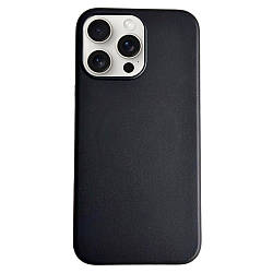 Шкіряний чохол iPhone 16 Pro Max Apple Leather Case with MagSafe (анімація) - Black
