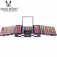 Подарункова валіза з професійною палітрою для макіяжу Miss Rose 148 відтінків