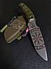 Ніж ручної роботи воїн з гравіюванням, фото 3