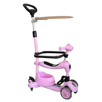 Дитячий самокат-трансформер Maraton K619G 3в1, із батьківською ручкою, сидінням і сонцезахисним козирком