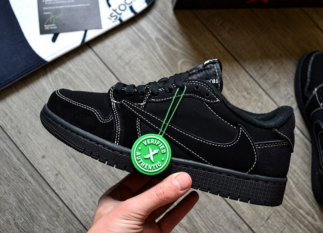 Чоловічі кросівки Nike Air Jordan Travis Scott black phantom Найк Джордан Тревіс Скот чорні