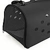 Сумка для перенесення котів та собак 48x26x25 см CosmoPet CP-12 Black, фото 8