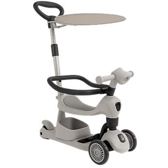 Дитячий самокат-трансформер Maraton K619B 3в1, з батьківською ручкою, захисним бортиком, сидінням і козирком