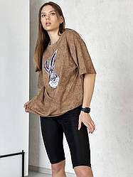 Велосипедки та оверсайз футболка "Snap"