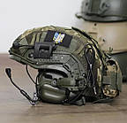 Армійський комплект шолом Fast з кавером, навушники Earmor М32, кріплення чебурашка, противага